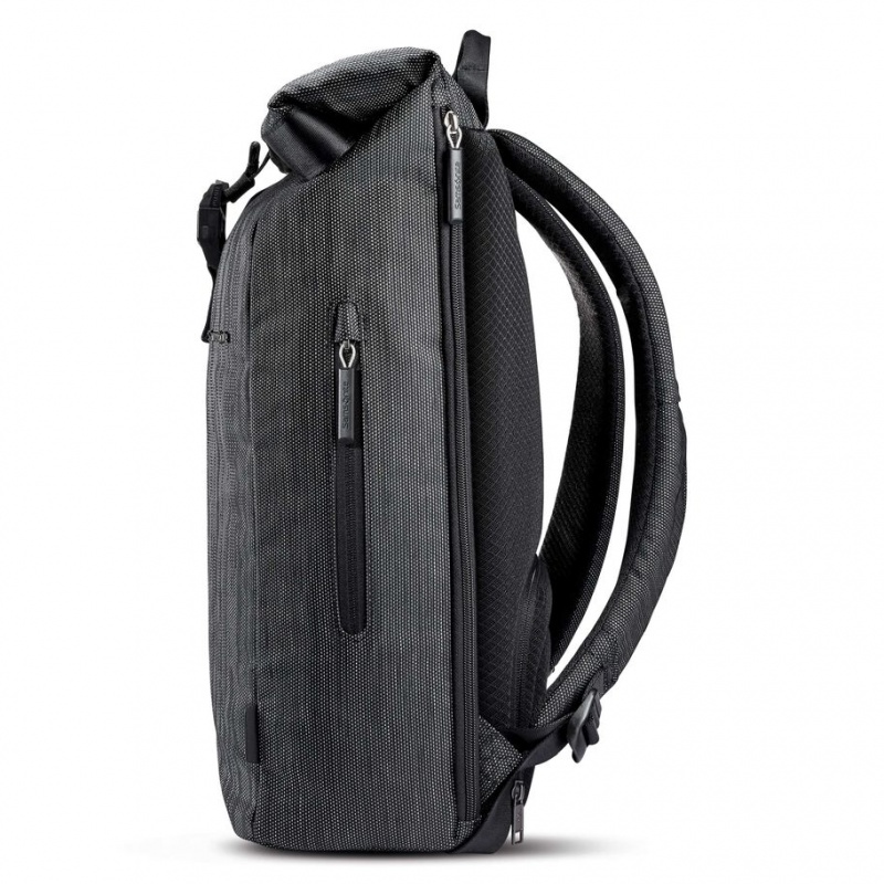 Black Samsonite SXK Rolltop Bags & Backpacks Backpacks | PUS752439