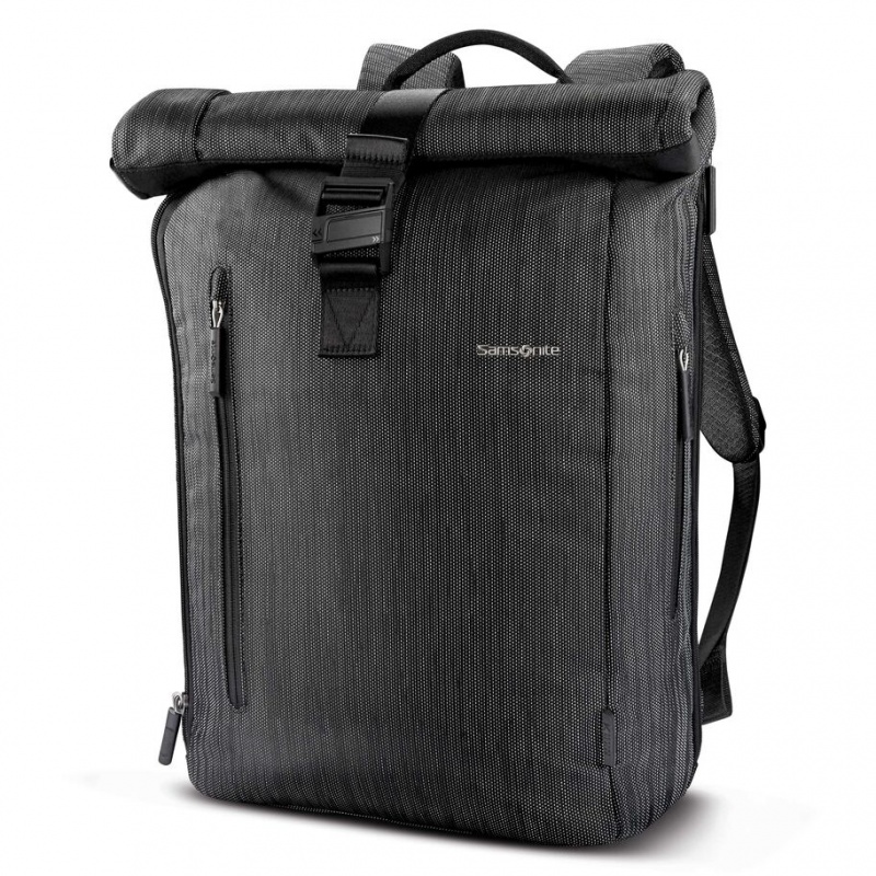 Black Samsonite SXK Rolltop Bags & Backpacks Backpacks | PUS752439