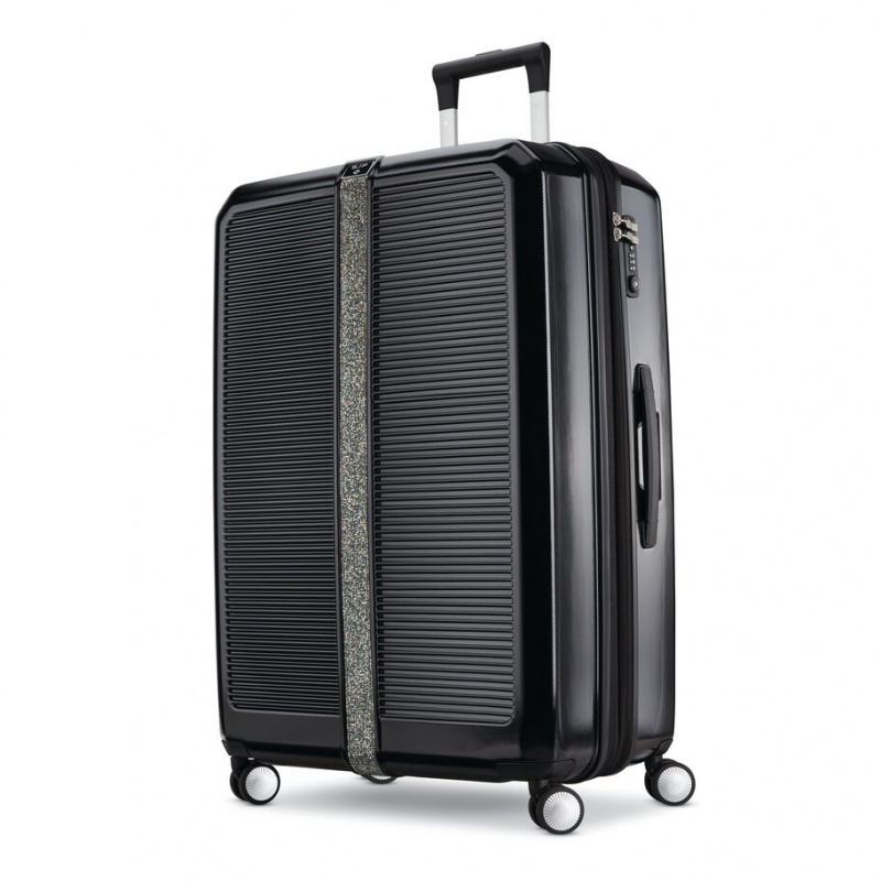 Black Samsonite Sarah Jessica Parker: Large Expandable Spinner Luggage Checked Luggage | SLA861057