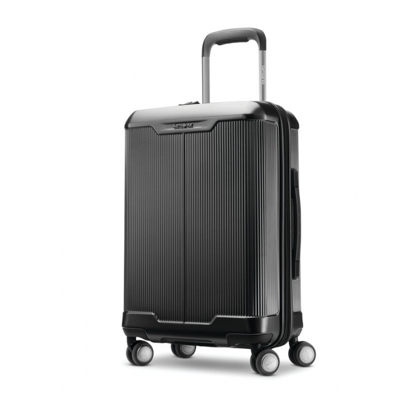 Black Samsonite Silhouette 17 Hardside Spinner Luggage Carry On Luggage | OVQ138564