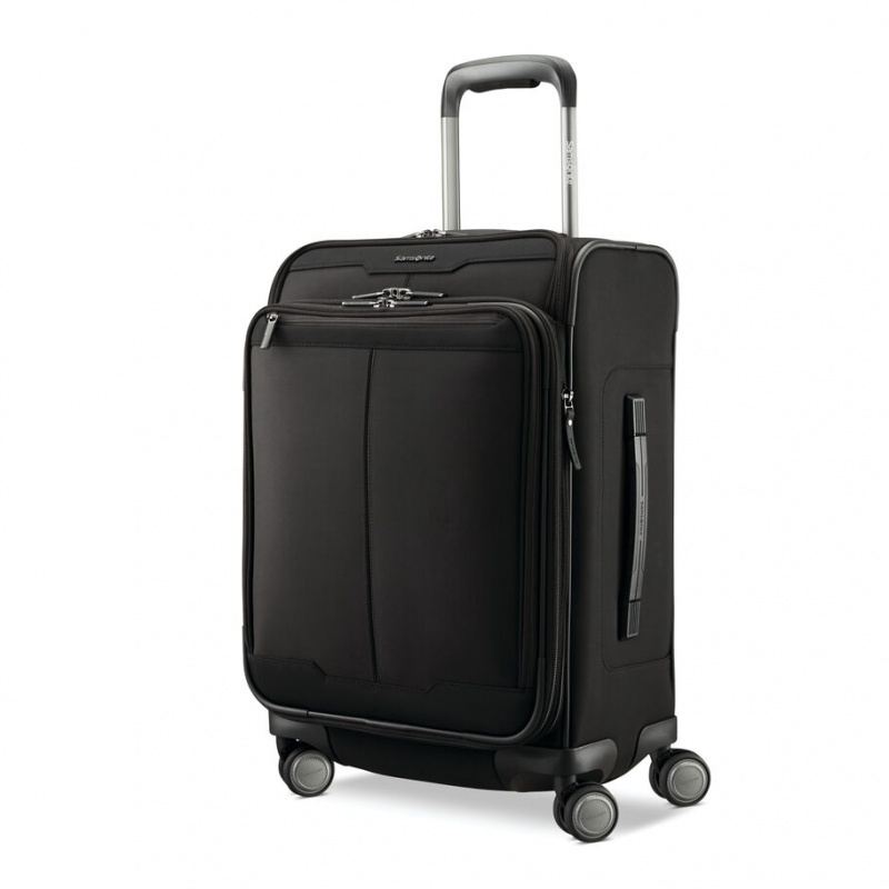 Black Samsonite Silhouette 17 Spinner Luggage Carry On Luggage | IEG763248