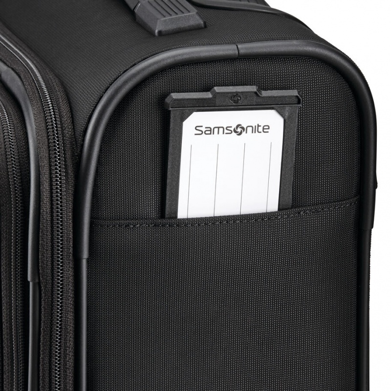 Black Samsonite Silhouette 17 Wheeled Underseater Luggage Carry On Luggage | VMG140257