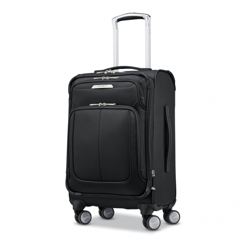 Black Samsonite SoLyte DLX Expandable Spinner Luggage Carry On Luggage | PUT823459