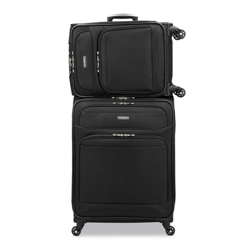 Black Samsonite StackIt Plus 2 Piece Stackable Luggage Sets | CFD362154