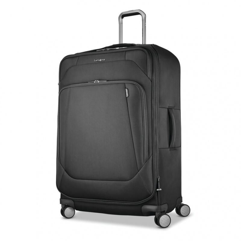 Black Samsonite Theorym Large Spinner Luggage Checked Luggage | MJE967103