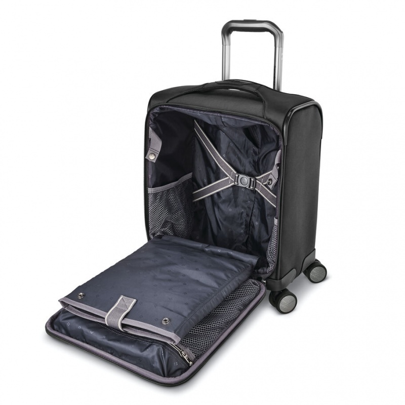 Black Samsonite Theorym Underseater Spinner Luggage Carry On Luggage | XVM417356