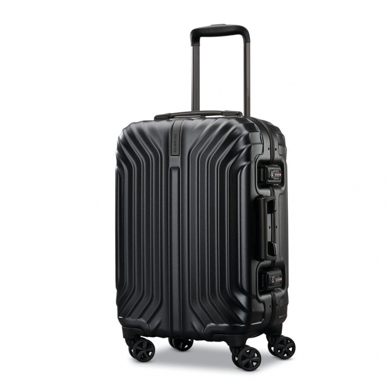 Black Samsonite Tru-Frame 2 Piece Hardside Luggage Sets | LBQ730942