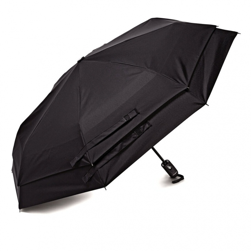 Black Samsonite Windguard Auto Open/Close Accessories Umbrellas | ZXC680912