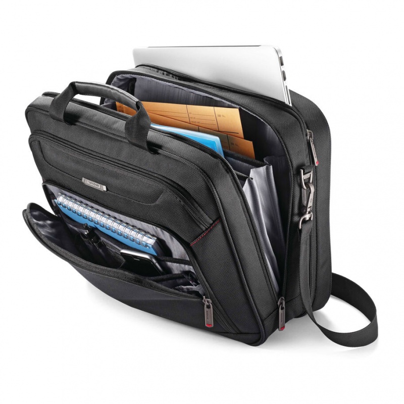 Black Samsonite Xenon 3.0 Two-Gusset Toploader Bags & Backpacks Business Bags | AVQ789201