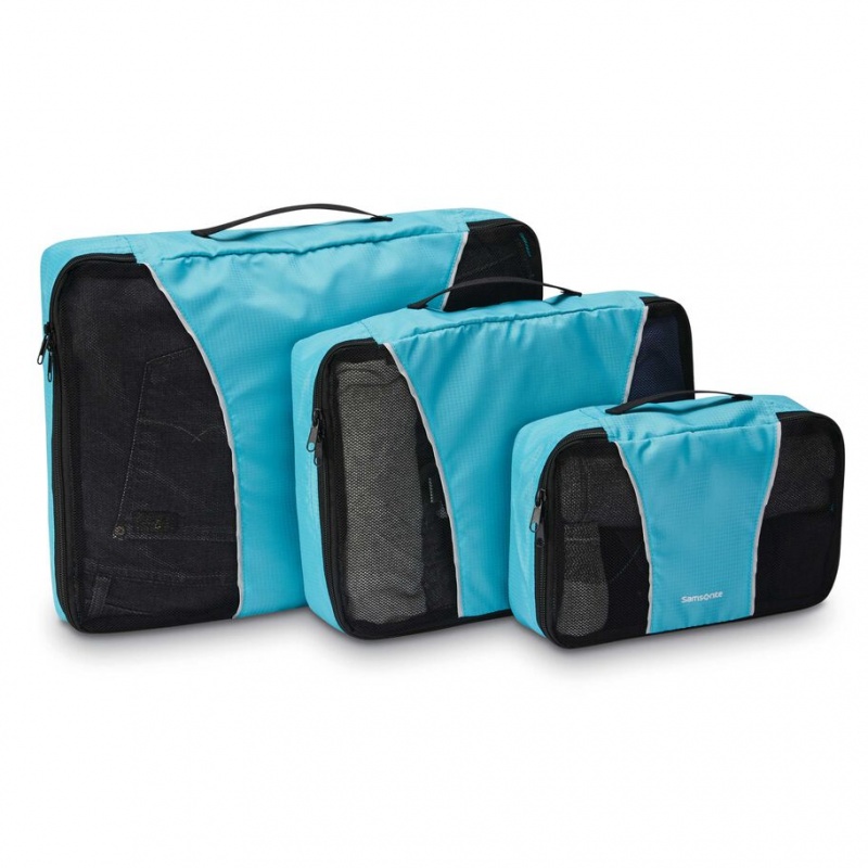 Blue Samsonite 3 Piece Packing Cube Bags & Backpacks Travel Bags | MIH683041