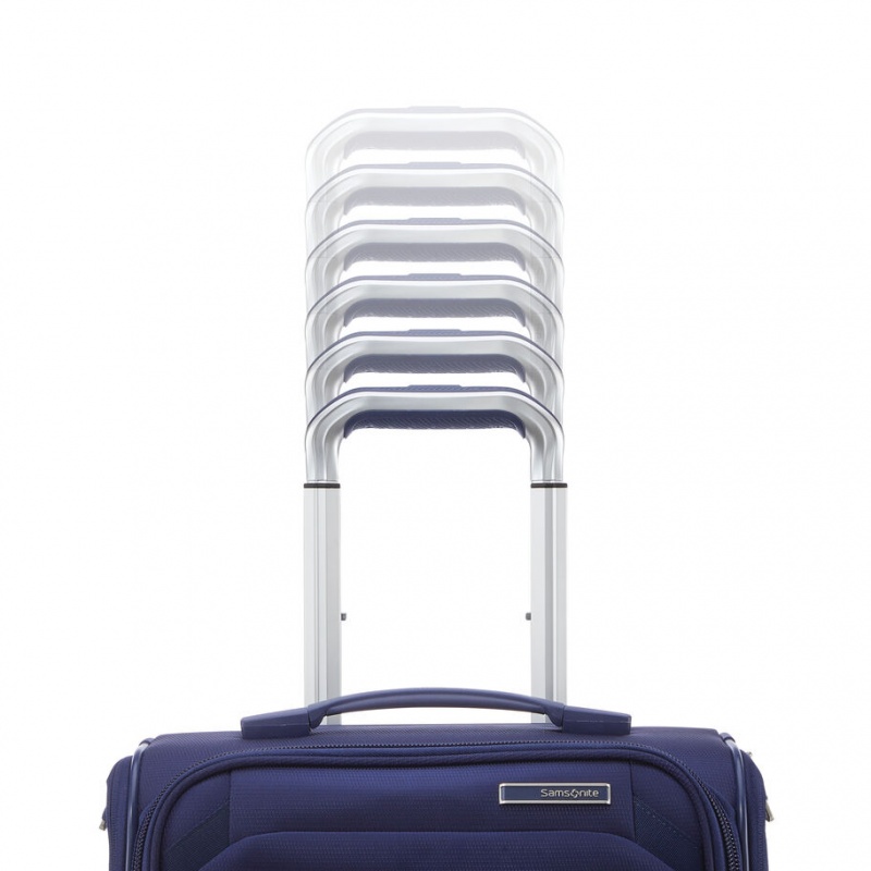 Blue Samsonite Ascentra Wheeled Underseater Luggage Carry On Luggage | LUW641905