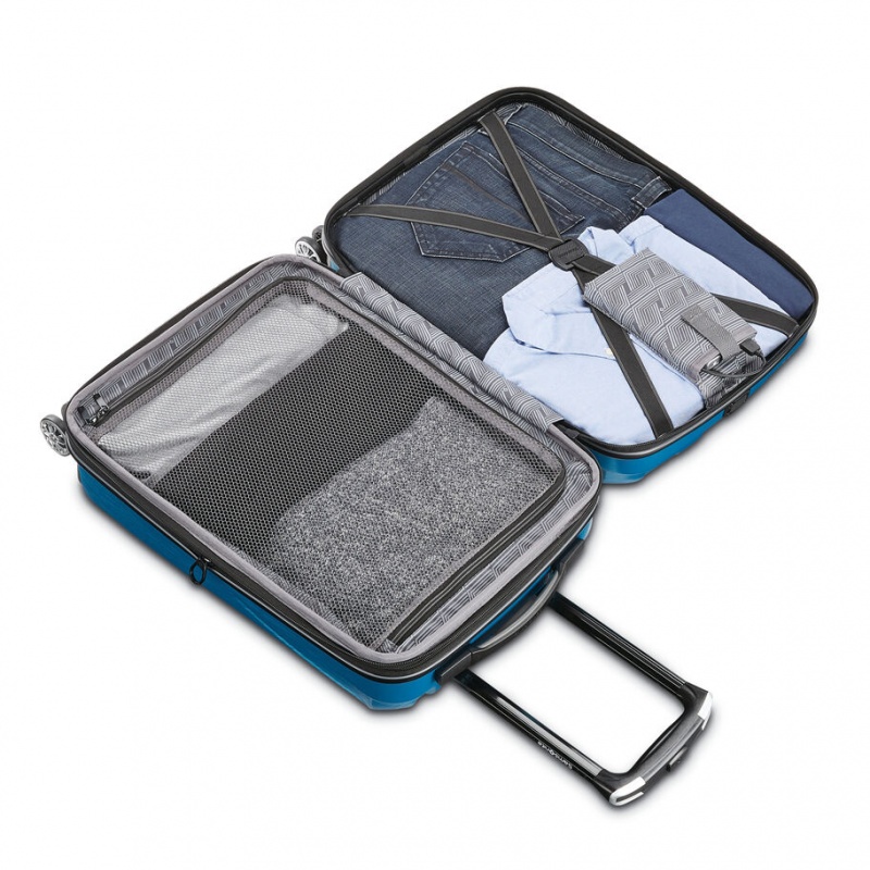 Blue Samsonite Centric 2 Spinner Luggage Carry On Luggage | DQG301278