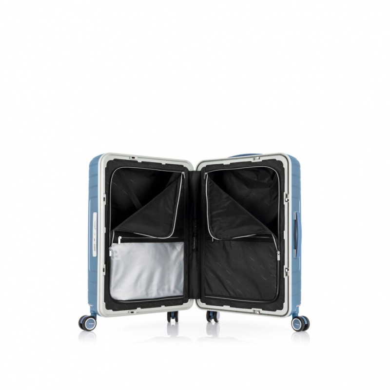 Blue Samsonite Lite-Frame Checked Spinner Luggage Checked Luggage | KZY637095