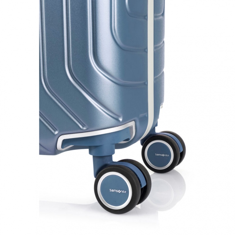 Blue Samsonite Lite-Frame Checked Spinner Luggage Checked Luggage | KZY637095