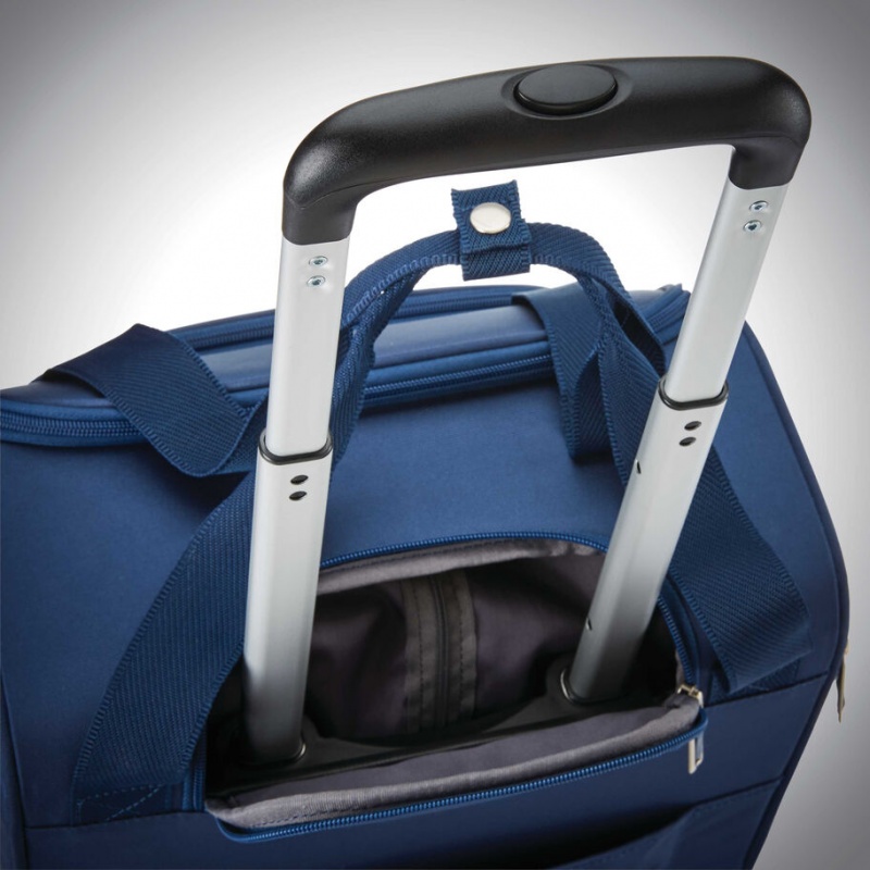 Blue Samsonite Spinner Underseater with USB Port Luggage Carry On Luggage | GNM564713