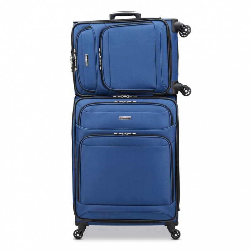 Blue Samsonite StackIt Plus 2 Piece Stackable Luggage Sets | TSE045768