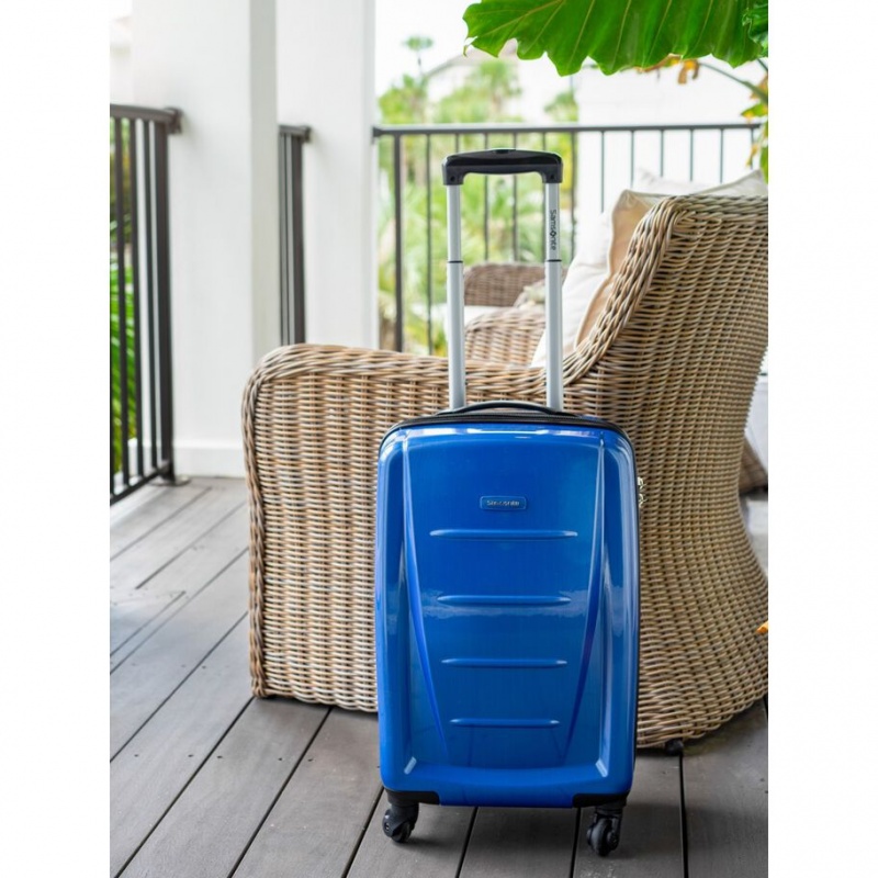 Blue Samsonite Winfield 2 Hardside Spinner Luggage Carry On Luggage | HNZ567241