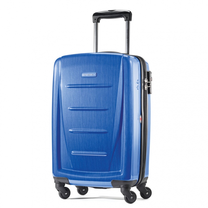 Blue Samsonite Winfield 2 Hardside Spinner Luggage Carry On Luggage | HNZ567241