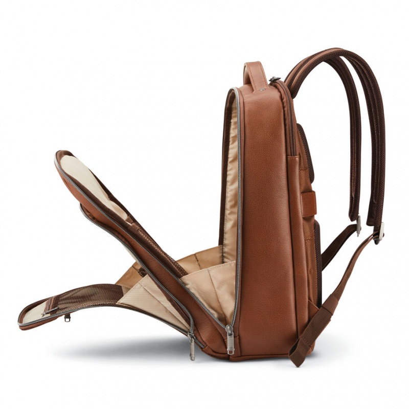 Brown Samsonite Classic Leather Bags & Backpacks Backpacks | UMA204635