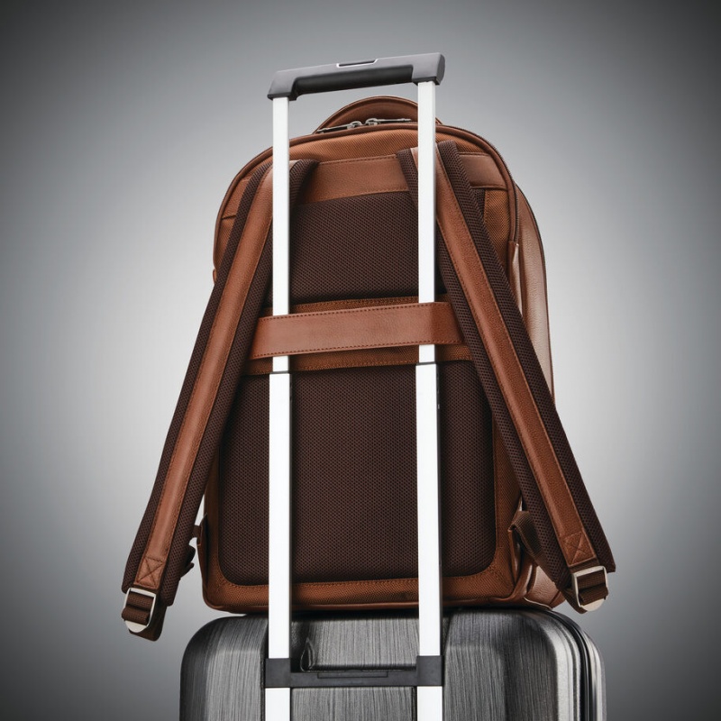 Brown Samsonite Classic Leather Bags & Backpacks Backpacks | UMA204635