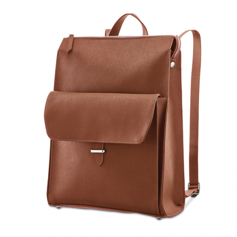 Brown Samsonite Executive Leather Convertibles Bags & Backpacks Backpacks | EIB294670