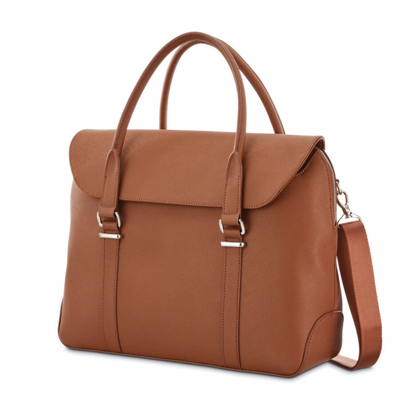 Brown Samsonite Executive Leather Convertible Brief Bags & Backpacks Tote Bags | ECO768510