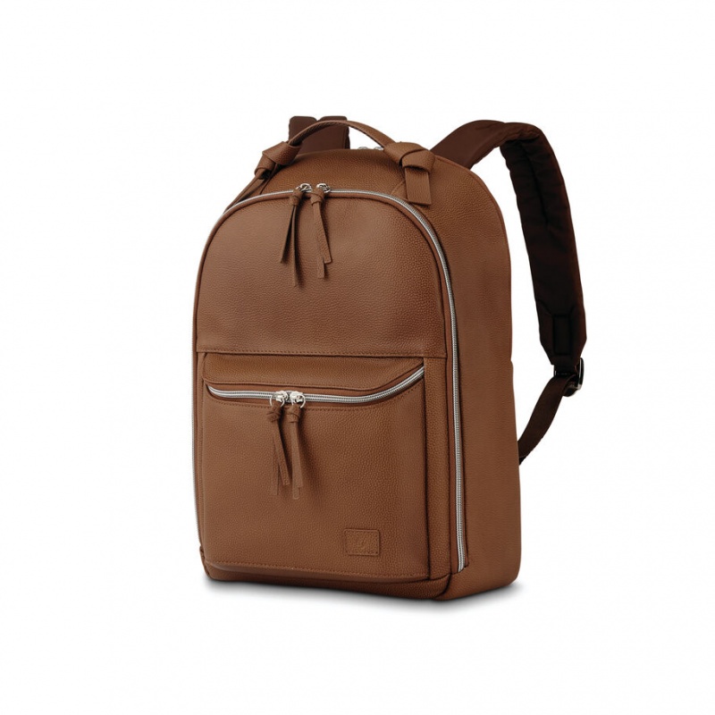 Brown Samsonite Leather Everyday Bags & Backpacks Backpacks | TCH596180