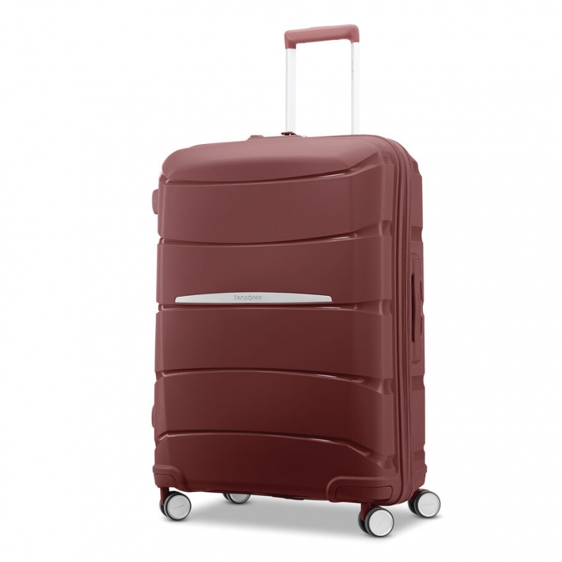 Burgundy Samsonite Outline Pro Medium Spinner Hardside Luggage Checked Luggage | TXL458609