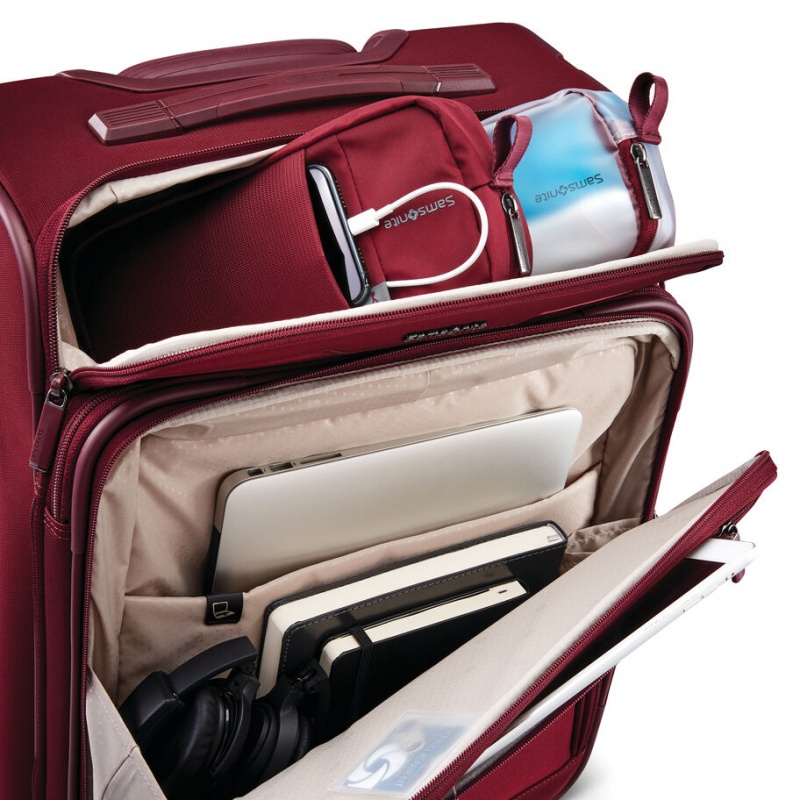 Burgundy Samsonite Silhouette 17 Spinner Luggage Carry On Luggage | PGH156893