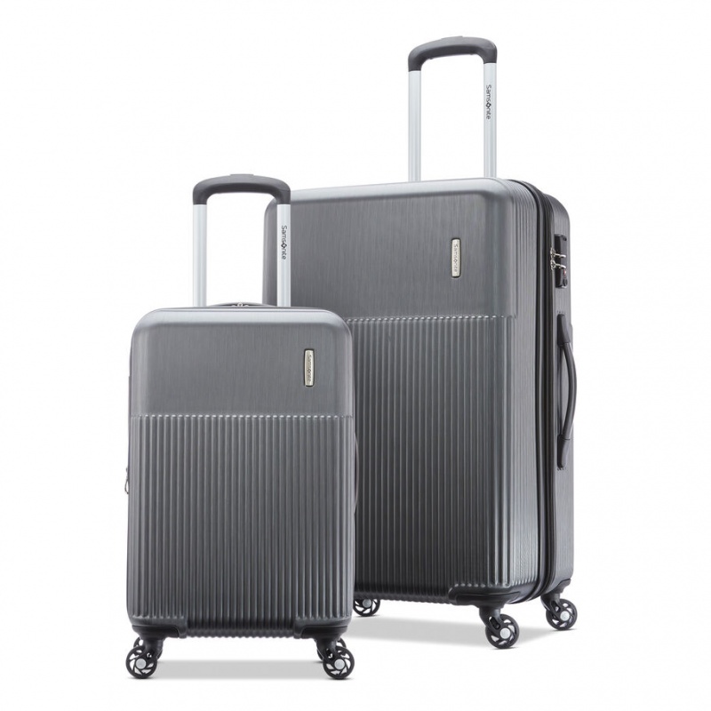 Grey Samsonite 2 Piece (CO/MD) Hardside Luggage Sets | EQG421058