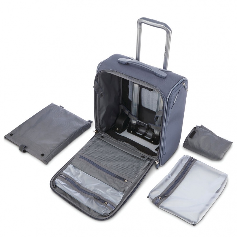 Grey Samsonite Ascentra Wheeled Underseater Luggage Carry On Luggage | EUL930618