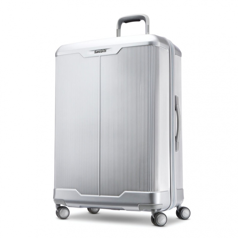 Grey Silver Samsonite Silhouette 17 Large Hardside Spinner Luggage Checked Luggage | LTA231650