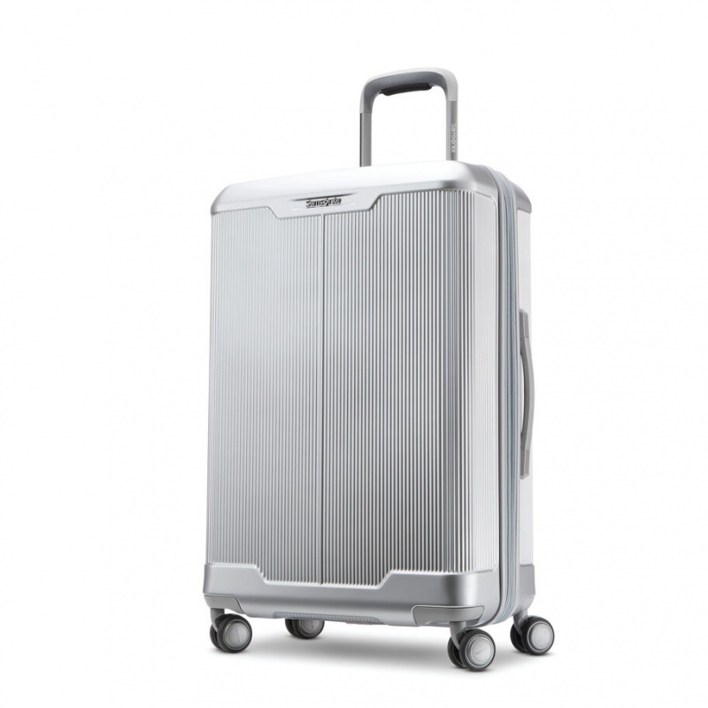 Grey Silver Samsonite Silhouette 17 Medium Hardside Spinner Luggage Checked Luggage | YCZ762514