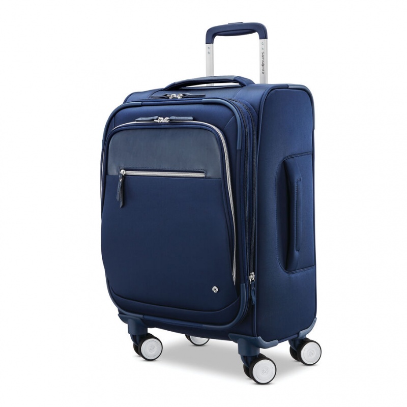 Navy Blue Samsonite Mobile Solution Everyday Spinner Luggage Carry On Luggage | YXG093846