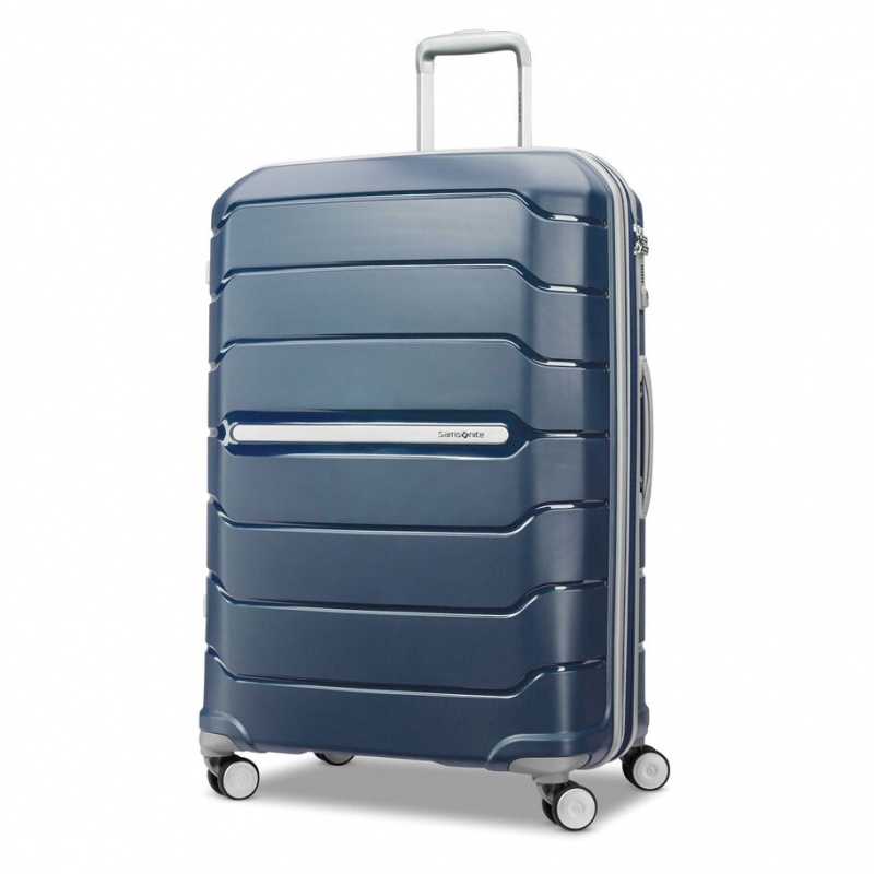 Navy Samsonite Freeform Large Spinner Luggage Checked Luggage | PUQ572419