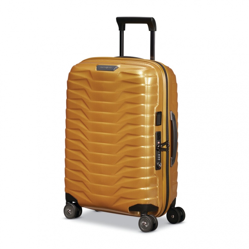 Orange Gold Samsonite Proxis 22 x 14 x 9 Spinner Luggage Carry On Luggage | RAB570128