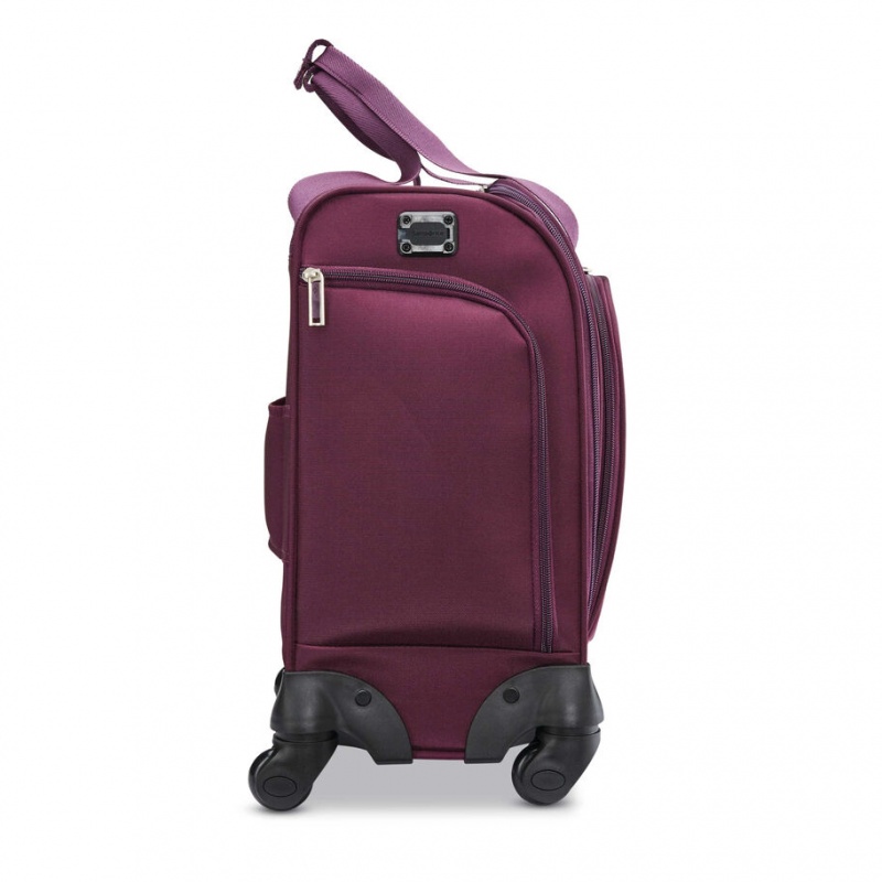 Purple Samsonite Spinner Underseater with USB Port Luggage Carry On Luggage | DAN127640