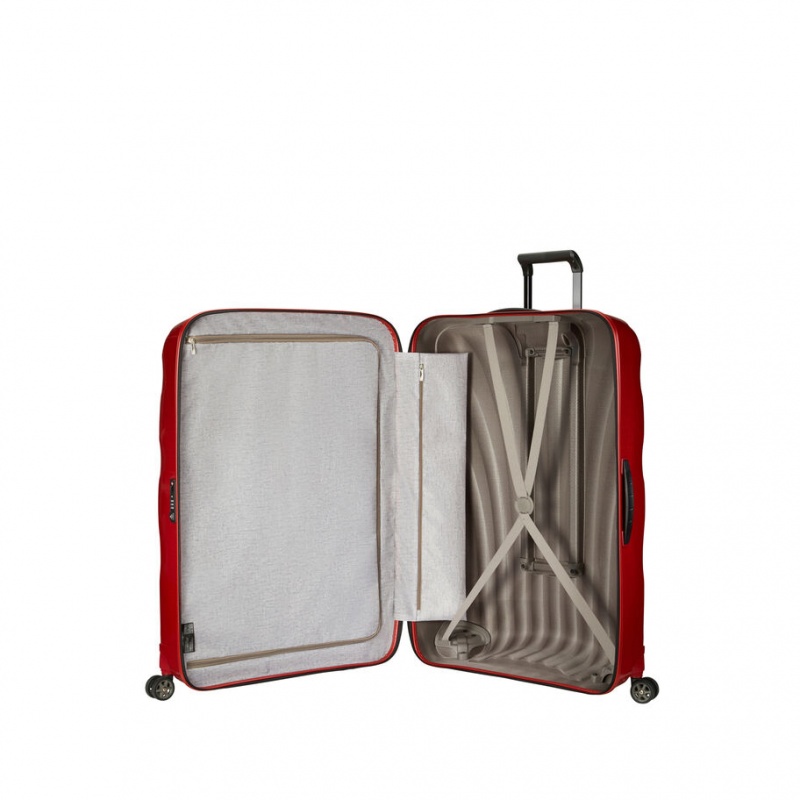 Red Samsonite C-Lite Large Spinner Hardside Luggage Checked Luggage | NTP247983