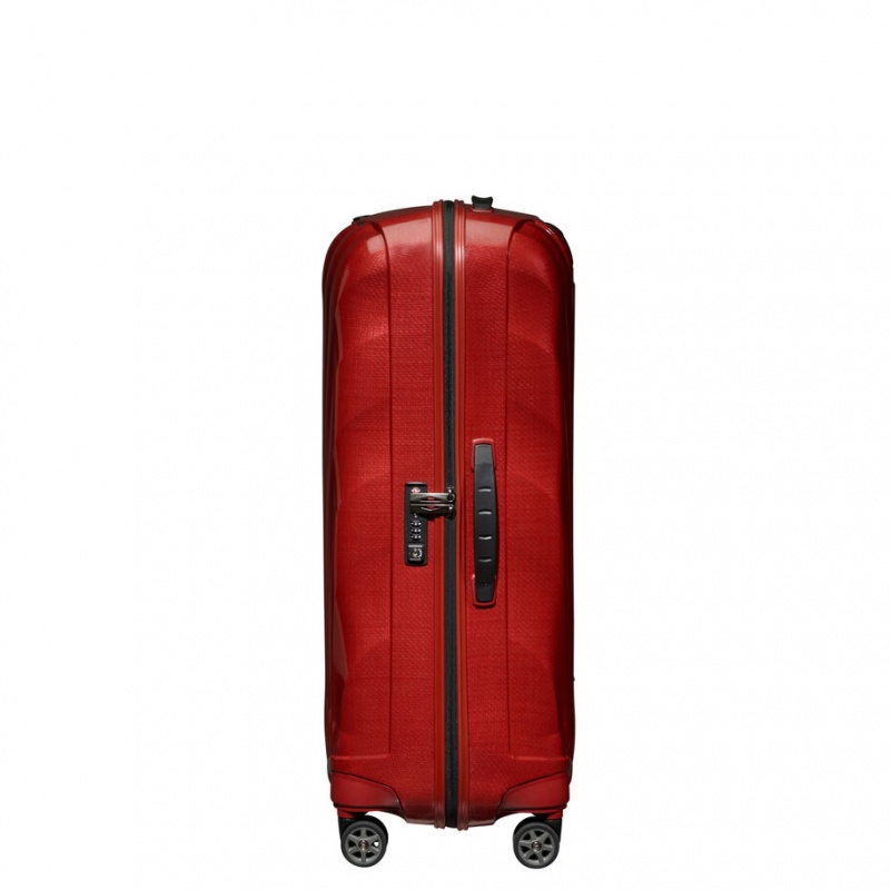 Red Samsonite C-Lite Large Spinner Hardside Luggage Checked Luggage | NTP247983