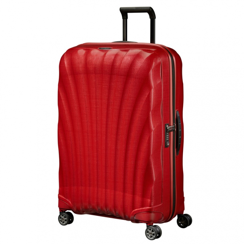 Red Samsonite C-Lite Large Spinner Hardside Luggage Checked Luggage | NTP247983