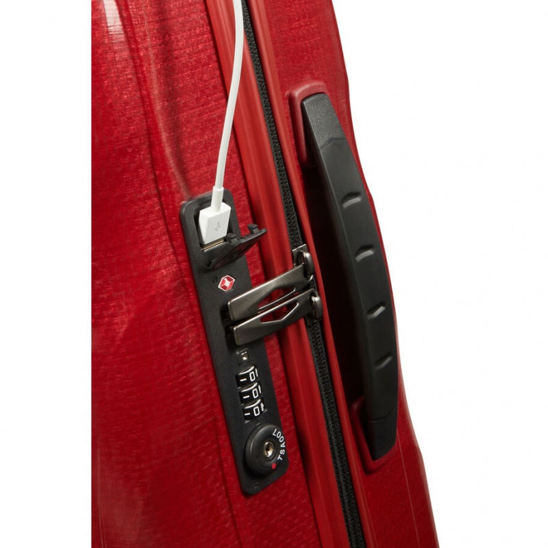 Red Samsonite C-Lite Spinner Hardside Luggage Carry On Luggage | BJF478650