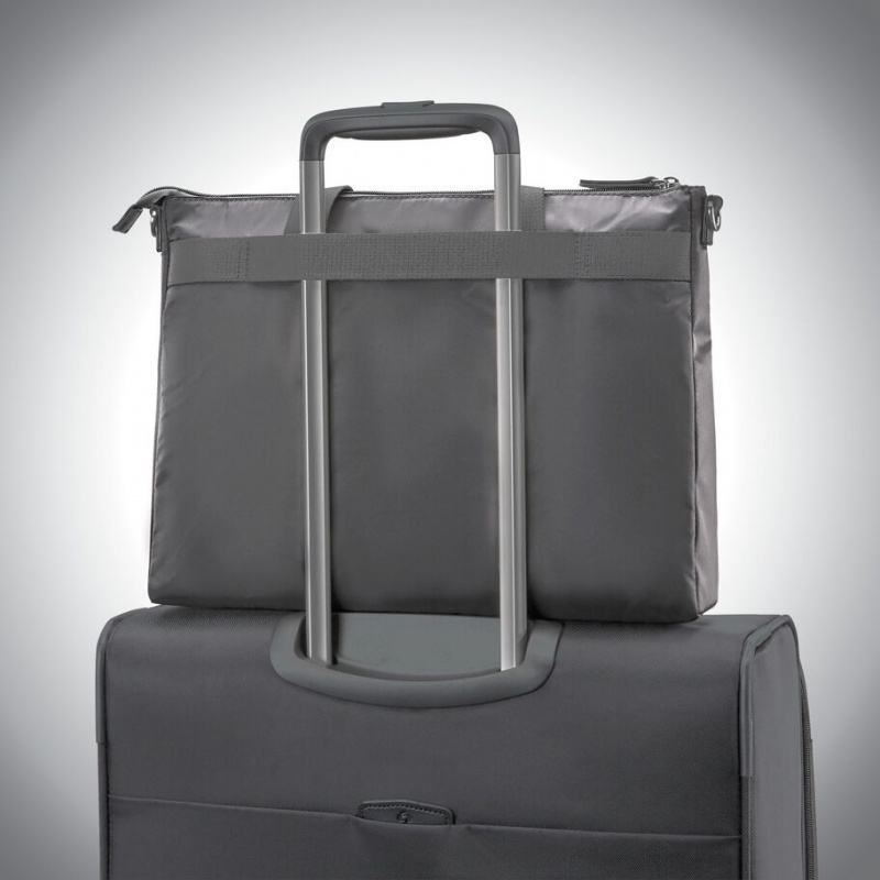 Silver Grey Samsonite Mobile Solution Convertible Slim Brief Bags & Backpacks Business Bags | JNP657104