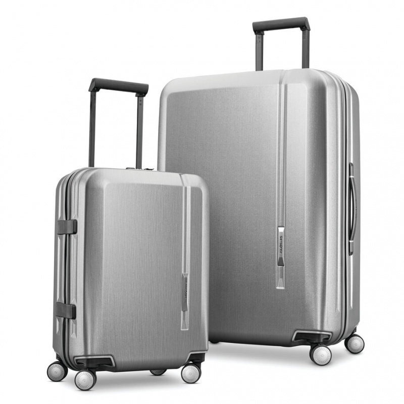 Silver Samsonite Novaire 2 Piece Hardside Luggage Sets | MQU861745