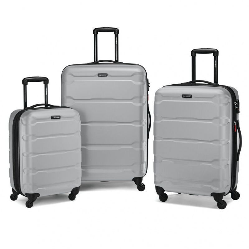 Silver Samsonite Omni PC Spinner Luggage Sets | GRC613072