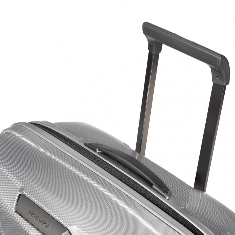 Silver Samsonite Proxis Medium Spinner Luggage Checked Luggage | JIM240368