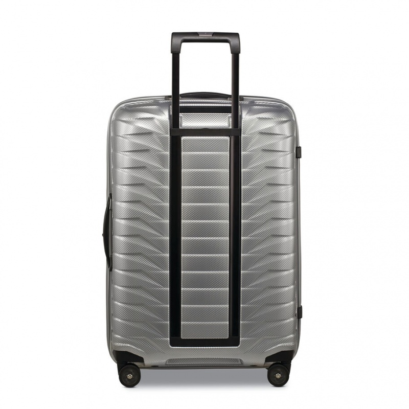 Silver Samsonite Proxis Medium Spinner Luggage Checked Luggage | JIM240368