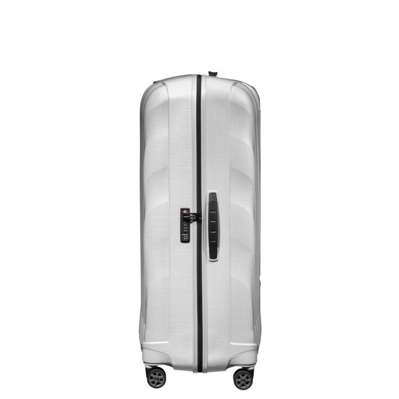 White Samsonite C-Lite Extra Large Spinner Hardside Luggage Checked Luggage | ZGX948162