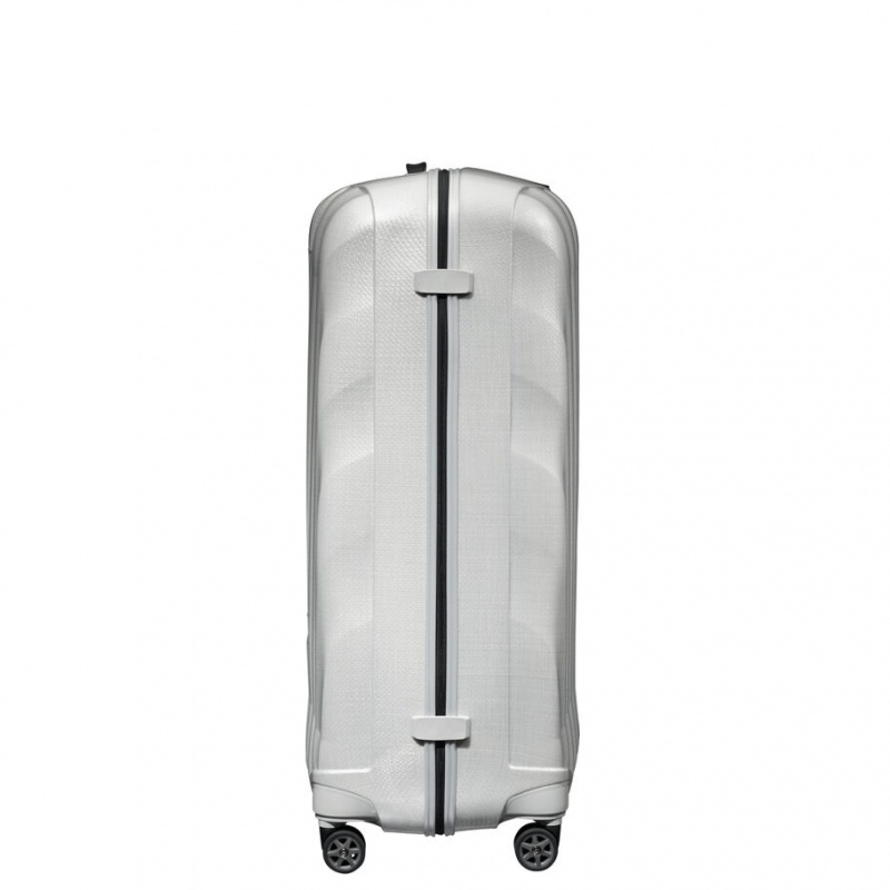 White Samsonite C-Lite Extra Large Spinner Hardside Luggage Checked Luggage | ZGX948162