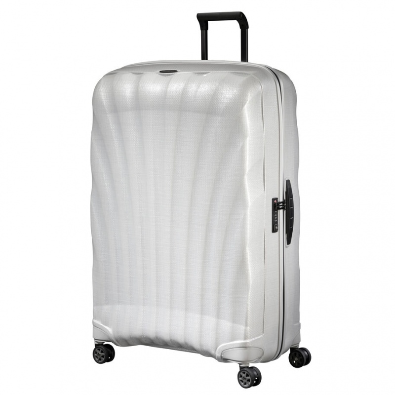 White Samsonite C-Lite Extra Large Spinner Hardside Luggage Checked Luggage | ZGX948162