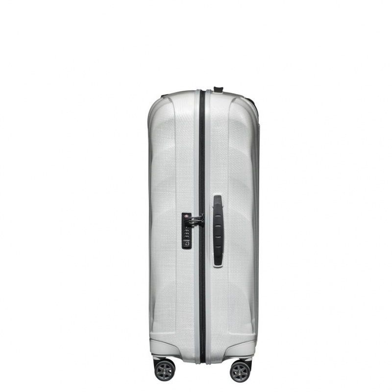 White Samsonite C-Lite Large Spinner Hardside Luggage Checked Luggage | HNF654981